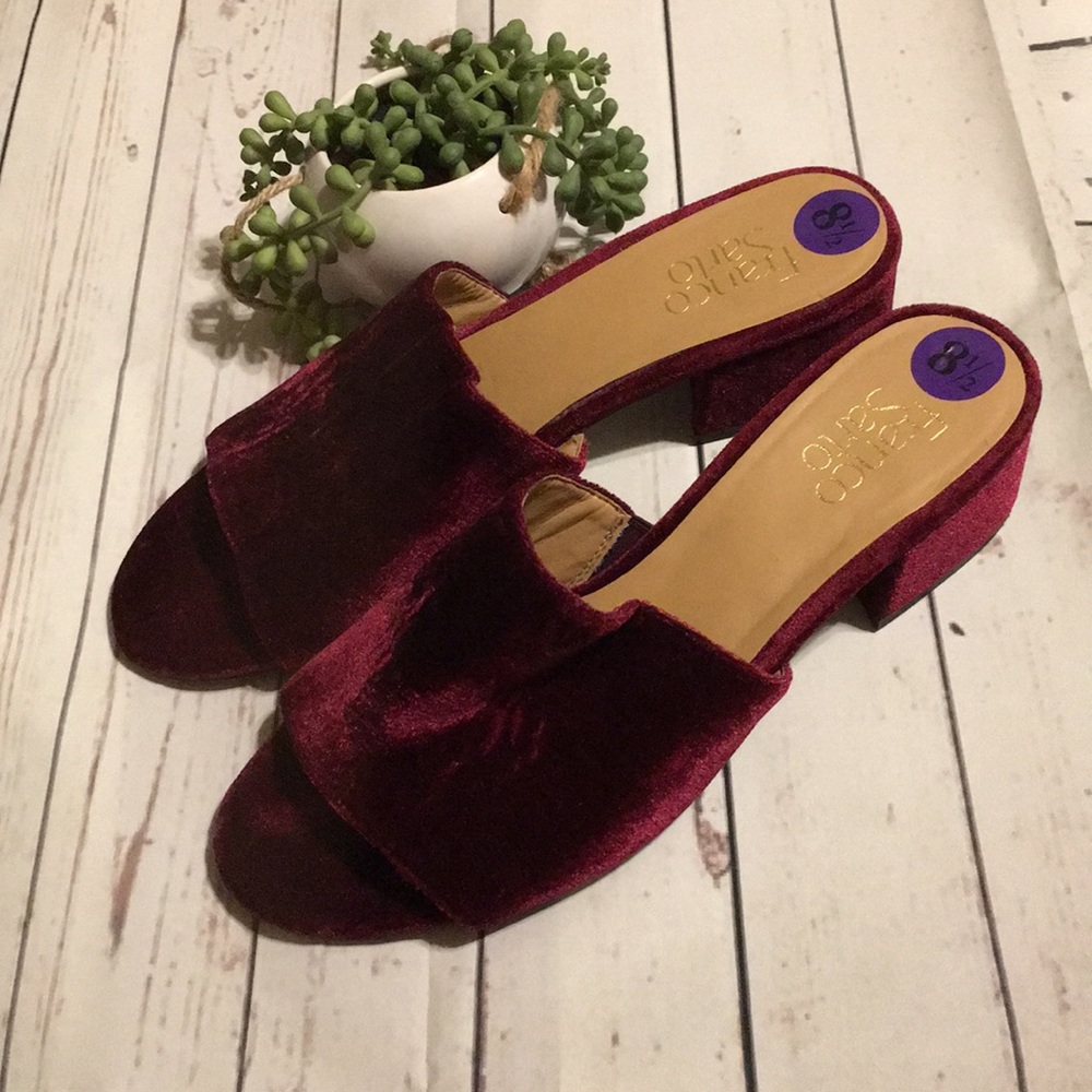 Franco Sarto | Burgundy Velvet Slide